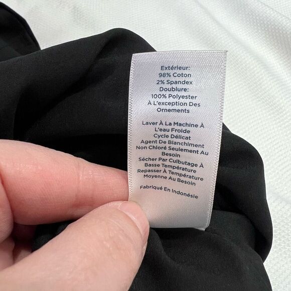 Talbots RSVP Floral Sateen Fit‎ & Flare Dress Black Hydrangeas Sz 2 Women’s - Picture 9 of 10